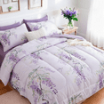 thumbnail image 2 of JOLUSERE Romantic Wisteria Comforter Queen Sets, 3 Pieces Chic Botanical Purple Floral Reversible Comforter for All Season, 2 of 9