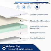MLILY Ego White 8 inch Twin Size Memory Foam Mattress, Bed in a Box, Medium Firm