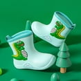 thumbnail image 5 of Yuncity Kids Rain Boots Boys Girls Children Cute Cartoon Fashion Waterproof Non- Soft Bottom Fashion Boots Footwear Green 5.5-6 Years, 5 of 7