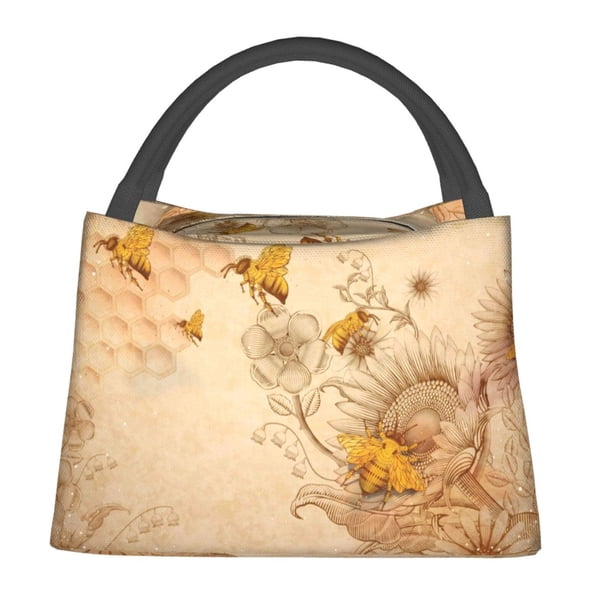 Fotbe Bolsa Térmica Portátil con Estampado, Bolsa de Entrega de Alimentos Aislada, Bolsa Reutilizable de Gran Capacidad para Comidas y Supermercado