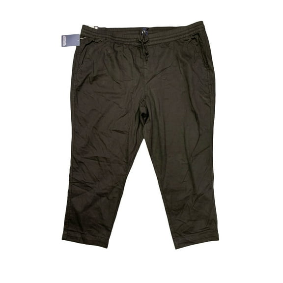 GAP Women's Easy Pull On Elastic Drawstring Waist Ankle Tencel Pull On Pant (True Black, XS)