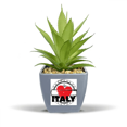 thumbnail image 1 of I Love Italy Word Love Heart Forme Circulaire Faux Pot de Fleurs Ananas Mini Décor, 1 of 3