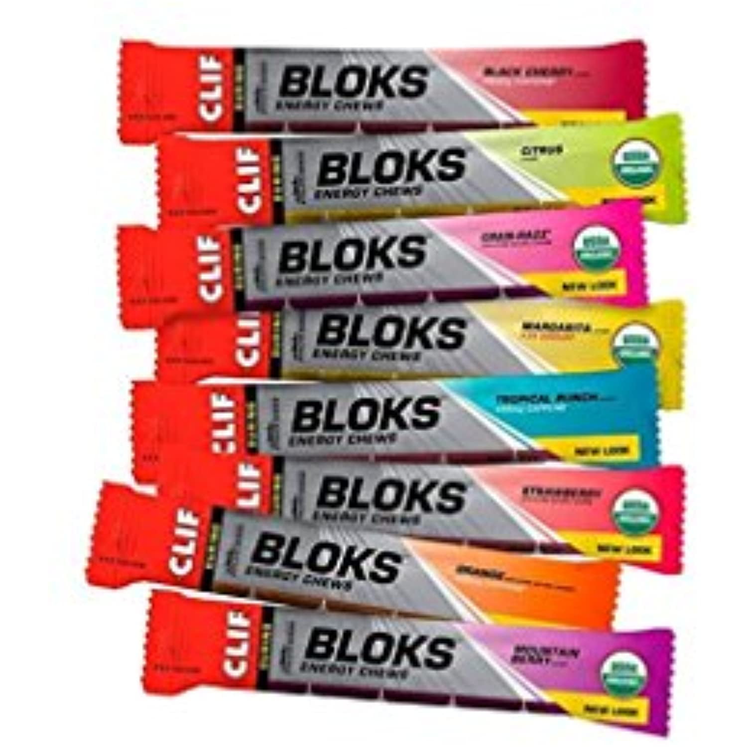 Clif Bloks Energy Chews Variety Pack 1 Of Each (2.1 Oz, 8 Chews)