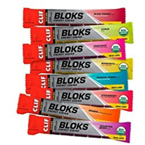 Clif Bloks Energy Chews Variety Pack 1 Of Each (2.1 Oz, 8 Chews