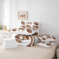 thumbnail image 6 of jejeloiu Rugby Football Sport 7-Piece Twin Bedding Sets,Brown Cute Bowknot Bedding Comforter Set For Boys Girls Reversible, 6 of 8