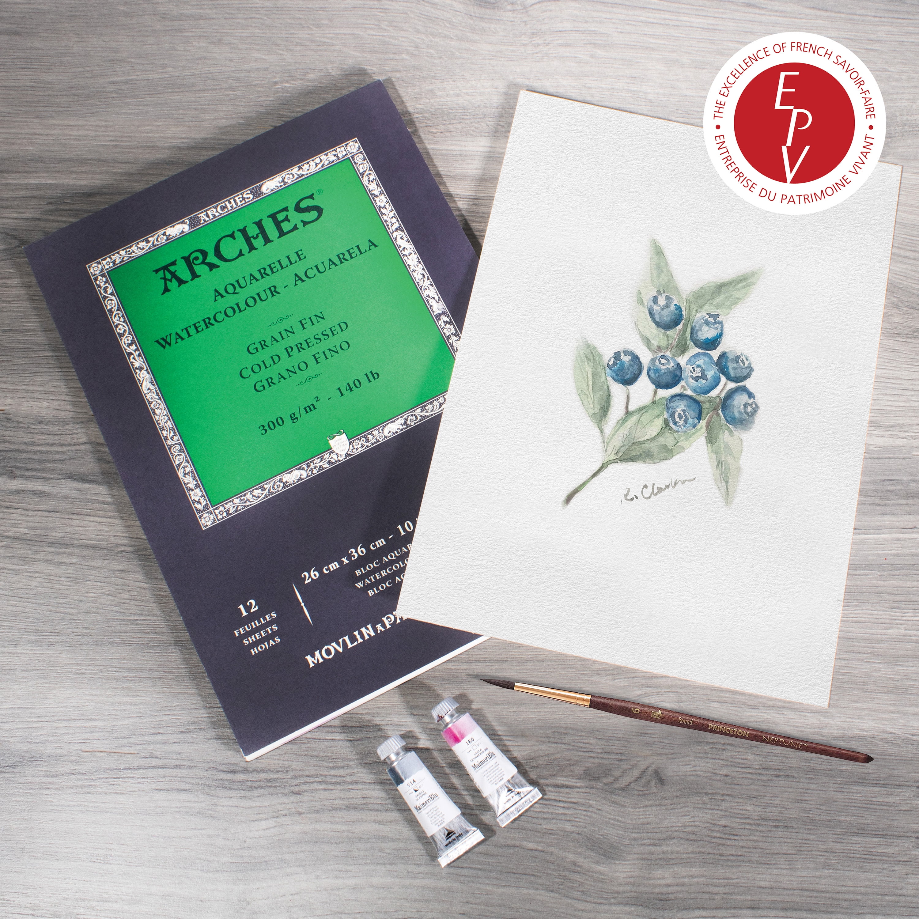 Arches Watercolor Pad 10x14-inch Natural White 100% Cotton Paper - 12 Sheet  Arches Hot Press Watercolor Paper 140 lb Pad - Arches Art Paper for  Watercolor Gouache Ink Acrylic and More