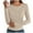Beige, variant on Fall/Winter Women Warm Clothes,Blouse for Women,,Women Tops for Women Blouse Round Neck Textured Long Sleeve Slim Stretch Knit for Fall Winter Tops
