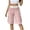 *Pink, variant on VBVC Women's High Waist Striped Cargo Bermuda Shorts,Button Fly Contrast Waist Utility Shorts For Women,Ladies Summer Knee Length Shorts with Pockets,Black,S-2XL
