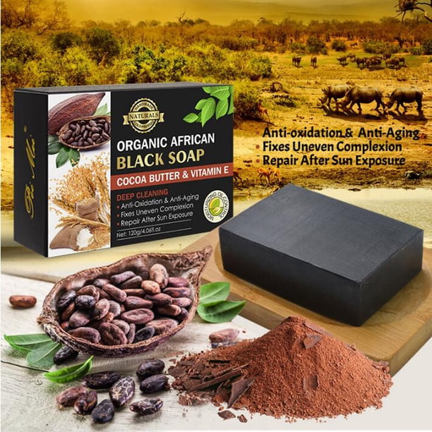 Salud y Belleza, Cuidado Personal, Jabón, Jabones, Jabón Negro Cacao Jabón Negro Jabón Corporal Hidratante Limpiador Piel, Jabón Jabón
