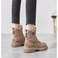 thumbnail image 2 of jsaierl Winter Boots Women's Snow Booties Faux Fur Cotton Shoes Slip On Combat Round Toe Ankle Boots, 2 of 5