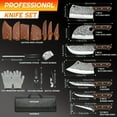 thumbnail image 3 of 14-in-1 Professional Chef Knife Set with Roll Bag - Kitchen, Butcher, Carving Knives - Ideal Gifts for Men, Hunting, Holidays, 3 of 8