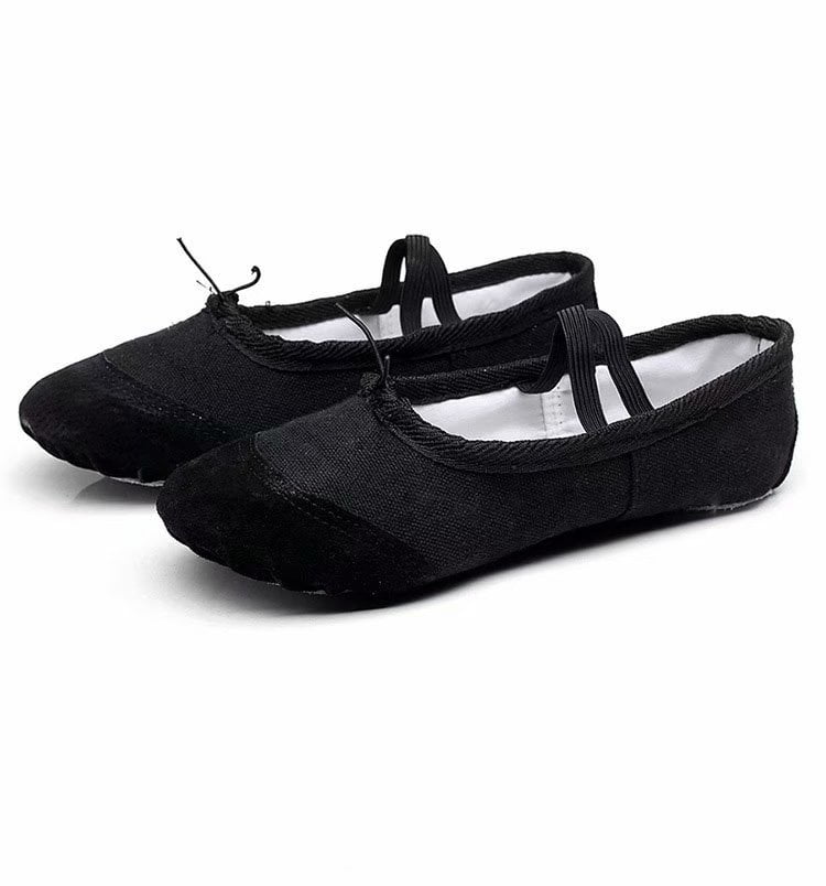 black dance slippers