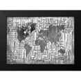 thumbnail image 2 of Allen, Kimberly 14x11 Black Modern Framed Museum Art Print Titled - Map of the World Black and White, 2 of 5
