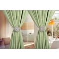 thumbnail image 3 of SUQ I OME Crystal Magnetic Curtain Tiebacks & Holdbacks Clips for Home Office Bedroom Décor, Silver, 2 Pieces, 3 of 7