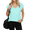 2-Blue, variant on UNISHE Women Dove Graphic V-Neck Tee Spiritual Religious Short Sleeve