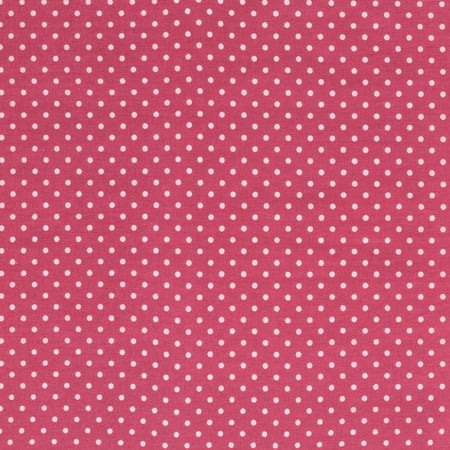 SHASON TEXTILE (3 Yards cut) 100% COTTON PRINT QUILTING FABRIC, HOT PINK / WHITE SMALL (Best Couch Material For Hot Weather)