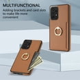 thumbnail image 2 of Allytech for Samsung Galaxy A53 5G Case with Ring Holder, Premium PU Leather Kickstand Shockproof Cards Holder Cash Pocket Wallet Case Cover for Samsung Galaxy A53 5G - Brown, 2 of 7