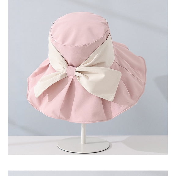 SikaFu Fisherman Hat Girls Early Spring And Summer Spring Festival Gatie Super Grand Cover Face Hat Anti -UV, Sun Hat Sun Hat Sun Hat