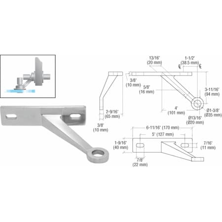 - CRL Brushed Stainless Heavy Duty Single Left Arm Wall Mount Frame Spider