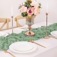 thumbnail image 3 of Dalrosia Table Runner Cheesecloth 6FT Boho Gauze Fabric Rustic Sheer Cheese Cloth Runners for Wedding Bridal Shower Party Decoration, 3 of 7
