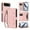 Pink, variant on Magnetic Clasp Flip Stand Case for iPhone 16 Pro Max with Lanyard 5-Card Holder  Butterfly Flower Multi-card Zipper Wallet Leather Phone Case,Dark Purple,For iPhone 16 Pro Max