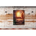 thumbnail image 5 of HFDF Jesus Wall Decor, Christian Cross Wall Home Posters, Judah Religious Lord Prayer Bible Wall Art Canvas 22SUNSET WITH CROSS 11x14inch Framed, 5 of 6