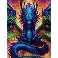 thumbnail image 5 of Men's Bright 3D Flying Dragon Graphic T-Shirt - Breathable Elastic Polyester, Crew Neck Short Sleeve - Machine Washable, Ideal for Spring and Autumn, 5 of 5