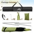 thumbnail image 6 of EAGLE PEAK 12x12 ft Portable Quick Pop Up Canopy Tent with 2 Wall Panels, 6 Sided Instant Gazebo Outdoor Camping Screen Tent, Green, 6 of 7