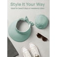 thumbnail image 4 of Deago Sun Hats for Women Outdoor UV Protection Wide Brim Sun Hat Foldable Summer Ponytail Cap Convertible Zip-Off Beach Hat Visor (Green), 4 of 9