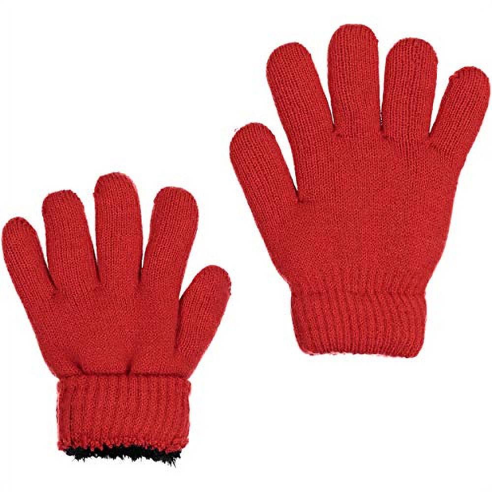 6 Pairs Kids Magic Gloves Winter Warm Knitted Mittens Multicolor Soft Gloves for Boys or Girls 