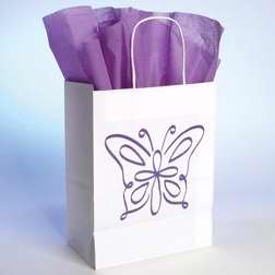 Bob Siemon Designs - Bob Siemon Designs 58069 Gift Bag Butterfly With Tissue Small White