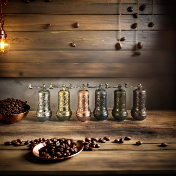 Turkish Spice Grinder - Vintage-Style Manual Mill for Pepper, Salt, Coffee and Kitchen Decor Gift
