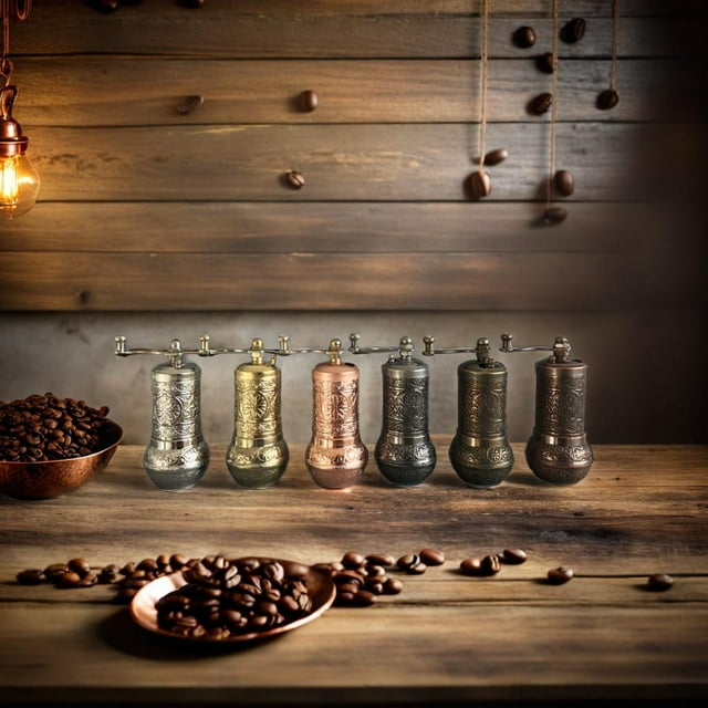 Turkish Spice Grinder - Vintage-Style Manual Mill for Pepper, Salt, Coffee and Kitchen Decor Gift