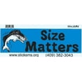 thumbnail image 4 of 10in x 3in Fishing Size Matters Vinyl Sticker, 4 of 5
