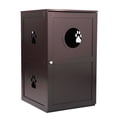 thumbnail image 2 of Topcobe Wooden Double-Decker Cat Houses Enclosure Outside Shelter Animal Cage, Brown, 2 of 7