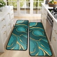 thumbnail image 4 of Kitchen Rugs Sets Of 2,Teal Gold Marble Pattern Anti Fatigue Kitchen Mat Rugs Non Slip Washable,Decorative Kitchen Floor Mats for Kitchen,Sink,Laundry,17"x47"+17"x47", 4 of 5