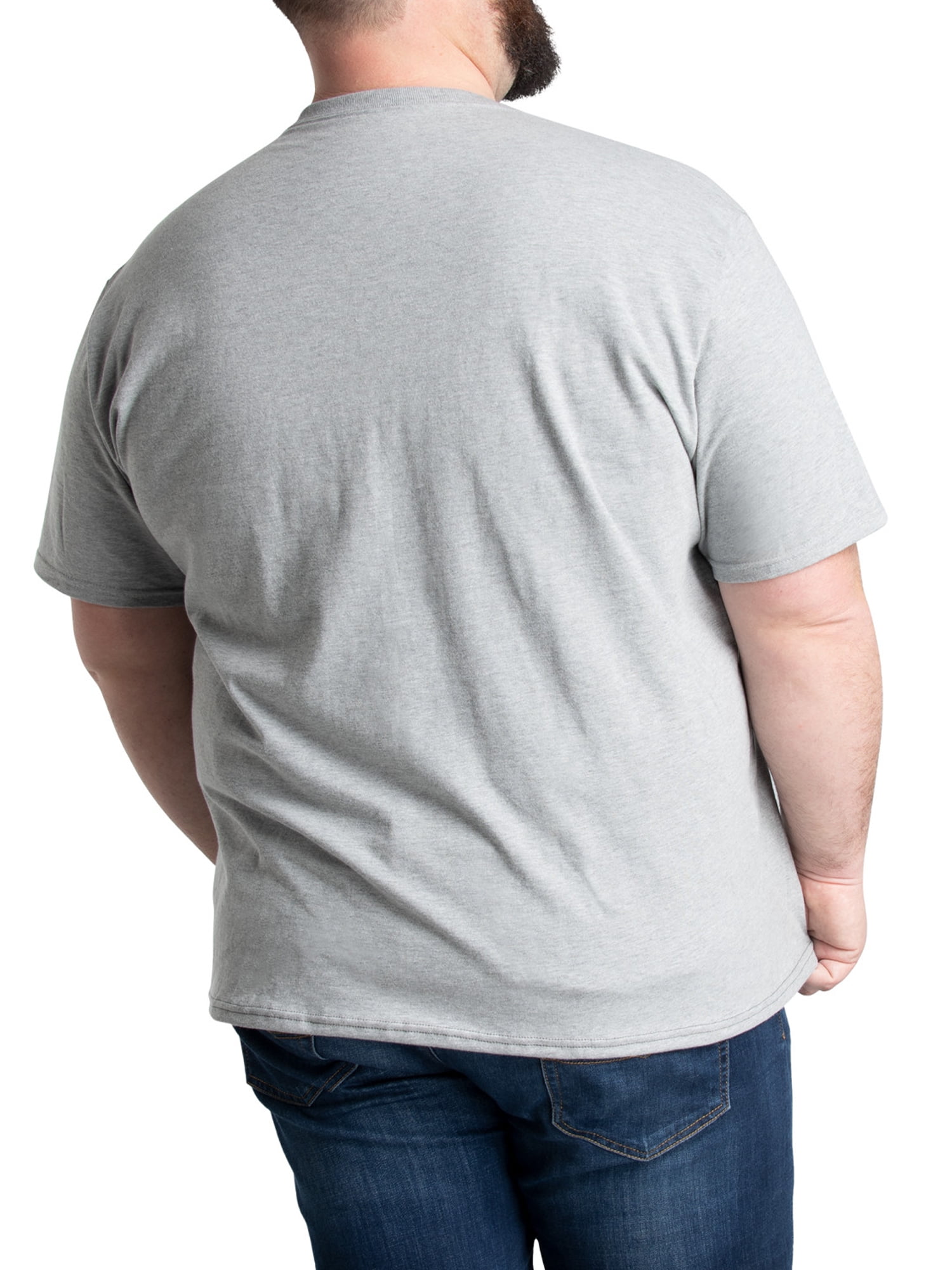 fruit of the loom big men's short sleeve pocket tee