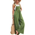 thumbnail image 1 of Pantalones casuales con tirantes para mujer, de color liso, de estilo europeo y americano, 1 of 6