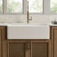 thumbnail image 4 of DeerValley DV-1K510 30 Inch White Fireclay Farmhouse Kitchen Sink, Fireclay Sink for kitchen with Sink Grid and Basket Strainer, 4 of 15