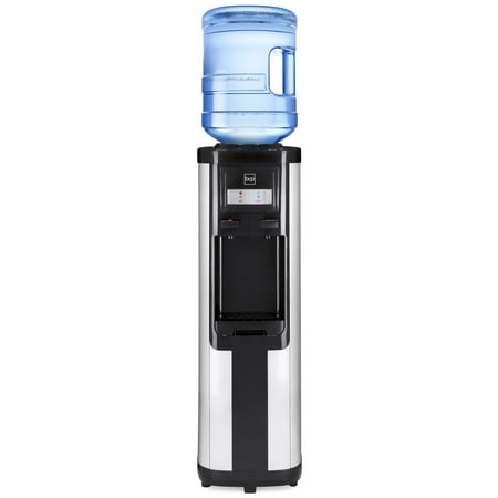 - Best Choice Products 5-Gallon Freestanding Stainless Steel Top Loading Instant Hot and Cold Water Cooler Dispenser for Home, Office w/ Drip Tray, Hot Water Safety Lock - Silver/Black