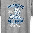 thumbnail image 3 of Peanuts - Peanuts Sleep Society - Ladies Short Sleeve Classic Fit Tee, 3 of 6