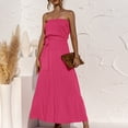 thumbnail image 1 of Gspmoly Robes pour Femmes, Robe Décontractée Sans Manches à Épaules Droites pour Femmes, Printemps et Été, Dos Ouvert, à Volants, Unie, Offres des Fêtes, 1 of 9