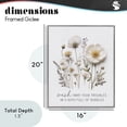 thumbnail image 4 of Stupell Industries Shabby Chic Pressed Flowers Wash Away Troubles Gray Framed Giclee Art, 16 x 20, by Lettered and Lined, 4 of 8
