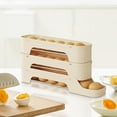 thumbnail image 4 of Ziynglg Revolutionary Rolling Egg Dispenser for Fridge 3 Layer Automatic Sliding Egg Storage Rack with Secure and Space Saving,Stable and Easy to Clean, 4 of 6