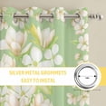 thumbnail image 6 of Spring Floral Kitchen Curtains Window Panels, Watercolor Orchid Flowers Leaves Botanical Green Insulated Window Treatment Curtain, Grommet Curtains for Bedroom/Living Room/Bathroom, 2 Piece 52"Wx45"L, 6 of 8