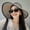 A, variant on Sun Hats for Women Wide Brim Beach Hat Straw Visor Ponytail Summer UV Packable Foldable Beach Vacation Essentials