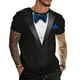 thumbnail image 2 of Tops para hombre, blusas y camisas de manga corta con cuello redondo para hombre, blusas casuales de moda para hombre con cuello redondo, blusas deportivas con mangas cortas, blusas de poliéster para, 2 of 7