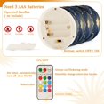 thumbnail image 5 of Yayeee Flameless Candles with Remote Flickering Battery Operated Multi Color Changing, Elegance Art Pattern, 5 of 7