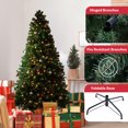 thumbnail image 3 of Elf Stor 7.5ft Prelit Christmas Tree with 450 LED Lights and Metal Stand, 3 of 7
