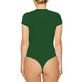 thumbnail image 3 of MSJUHEG Shapewear for Women,Body Suits for Womens,Shorts Bodysuit for Women,Corset Tops for Women,Underwear Crew Neck Leggings Slim Jumpsuit Bodysuit Top,Jumpsuit for Women Green XL, 3 of 4